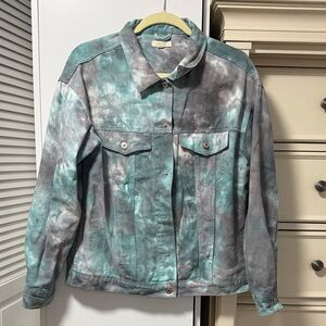 Tie-Dye overaized Denim Jacket